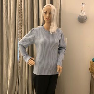 NWOT Saks Fifth Avenue Light Blue Wool Sweater, Sz SP, fit M